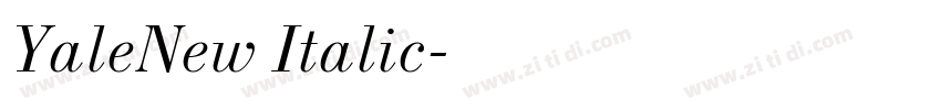 YaleNew Italic字体转换